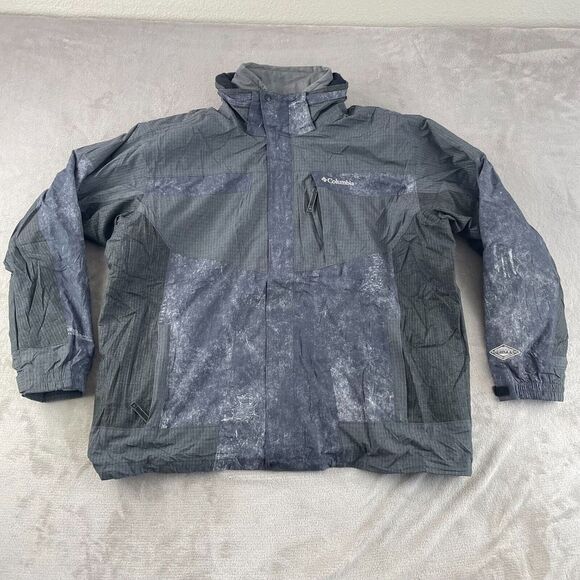 Columbia Bugaboo Jacket‎ Men 2XL Gray 3 in 1 Interchange Fleece Lining Omni Tech